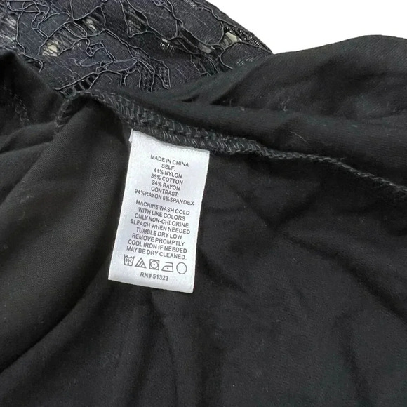 1. State Rich Black Lace Sleeve Jumper S - Picture 5 of 5